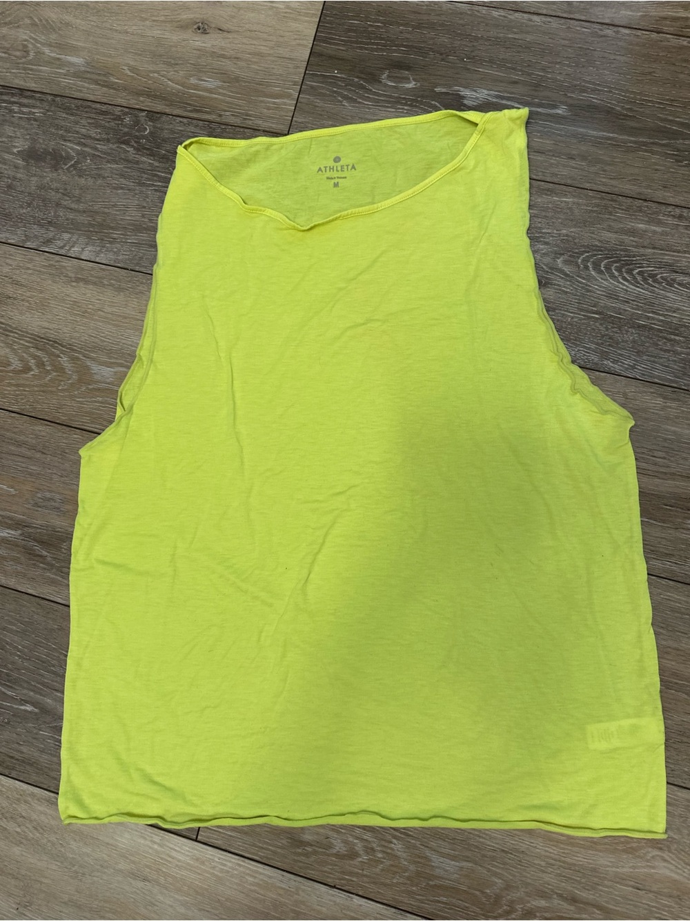 Athleta Neon Yellow Sleeveless Tank Top